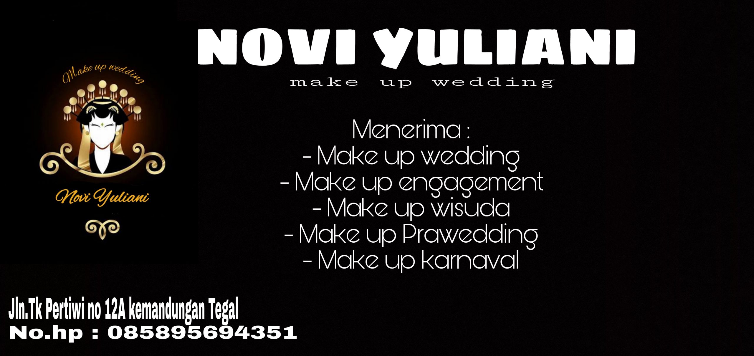 Novi Yuliani make up wedding